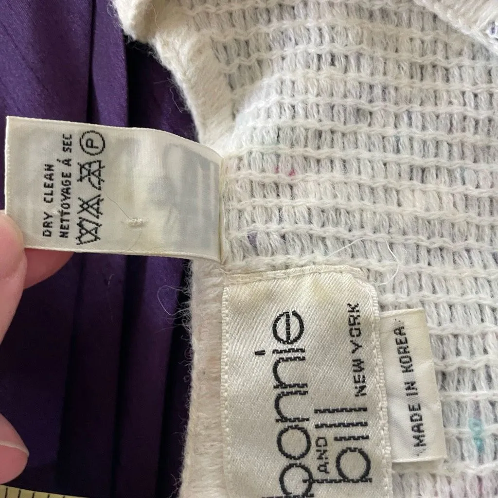 Vintage 70s Bonnie and Bill New York Sweater Short Sleeve Cropped S Blue - Image 9