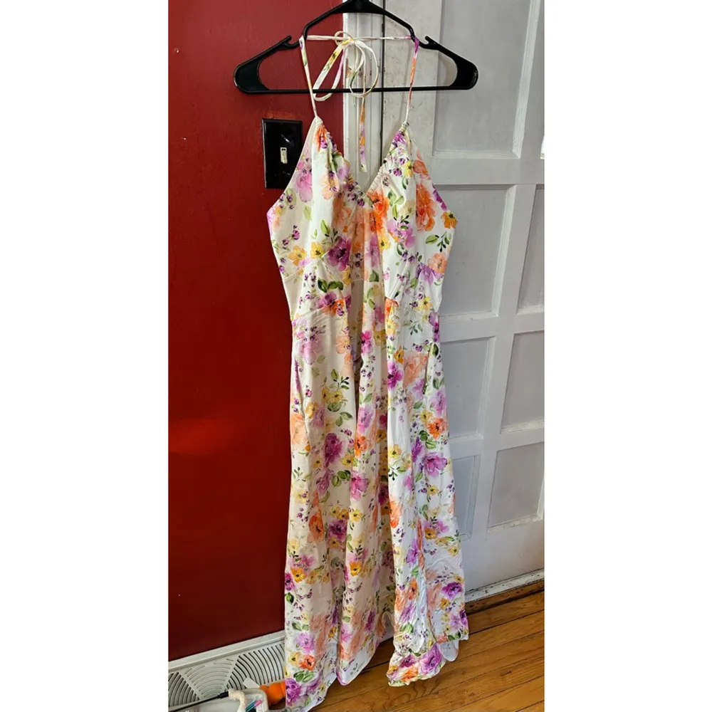 Favorite Daughter The Halting Traffic Dress Oahu Watercolor White Size 16 - Image 9