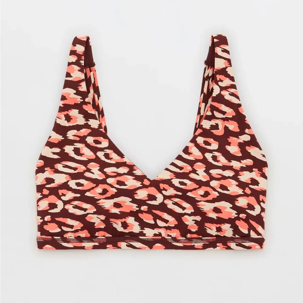 OFFLINE by Aerie Goals Plunge Sports Bra in Maplewood Size XS New - Image 2