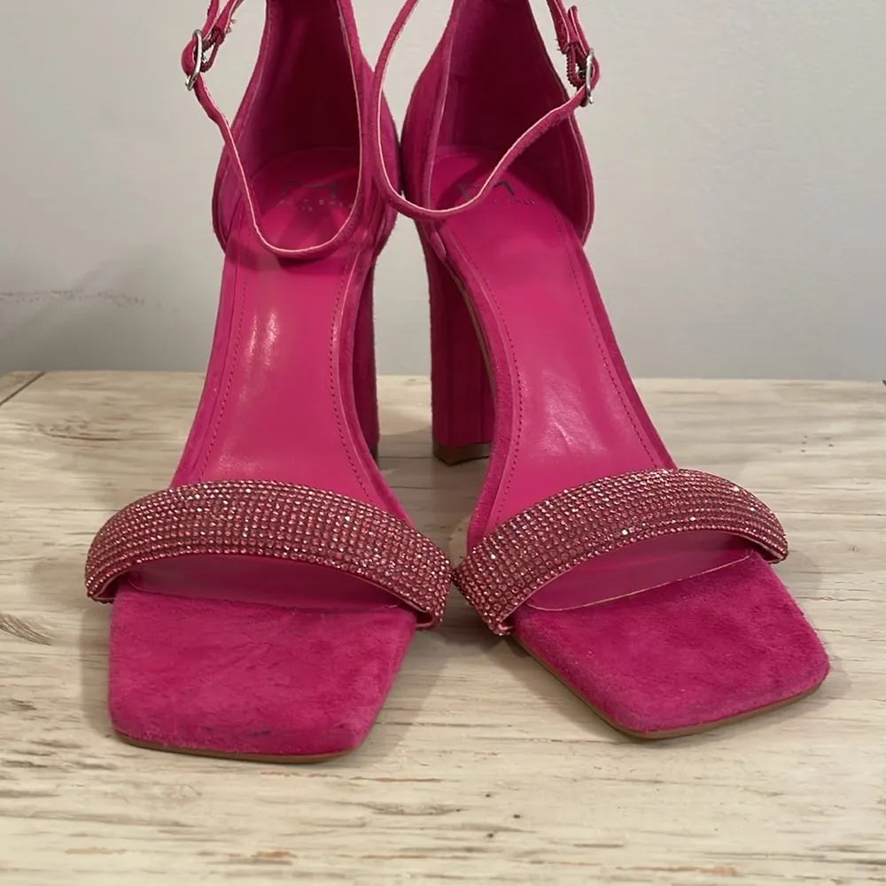 Marc Fisher Hot Pink Angelo Ankle Strapped Heeled Sandals - Image 4