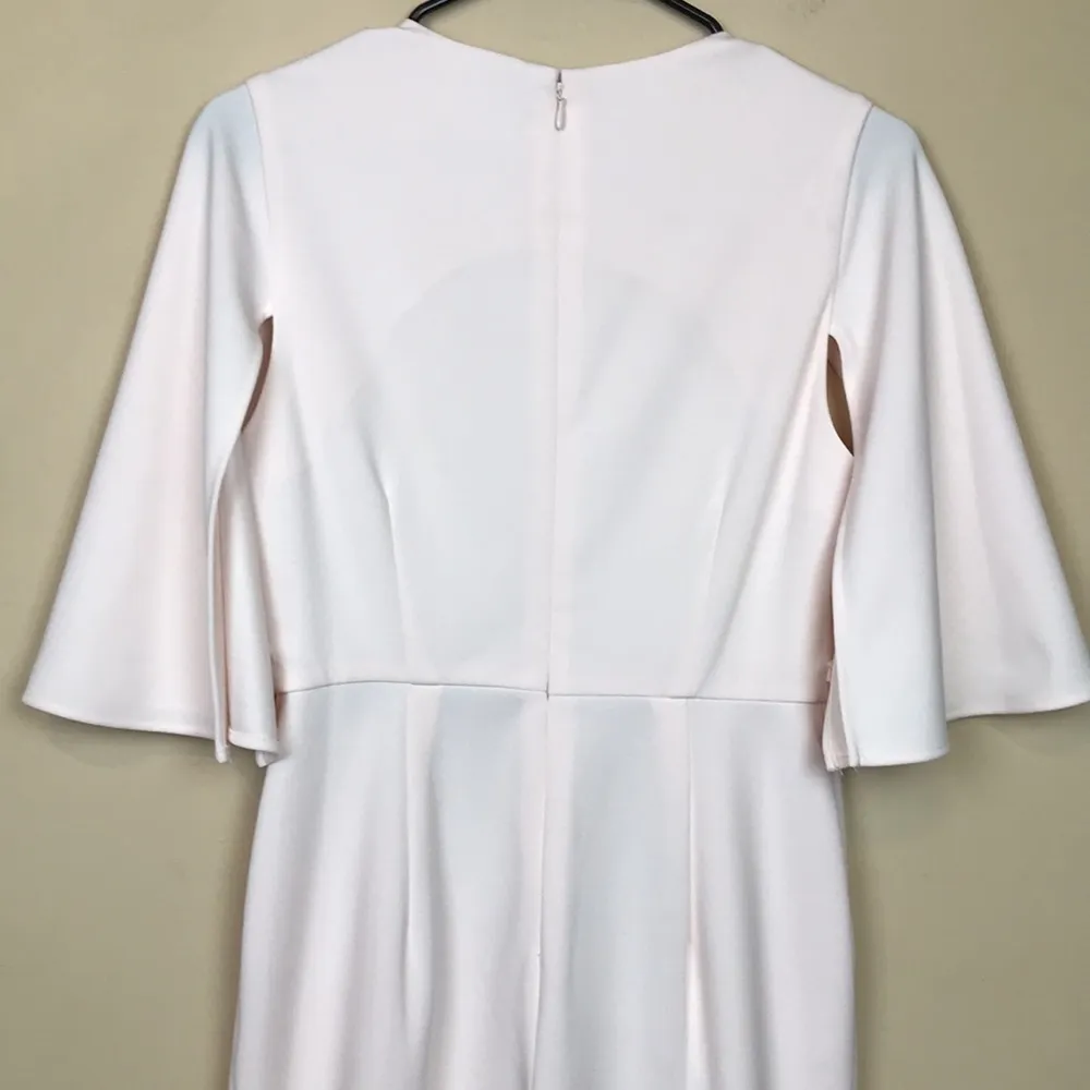 Calvin Klein Women’s Light Pink Keyhole Open Flare Sleeve Wide Leg Jumpsuit - Image 9