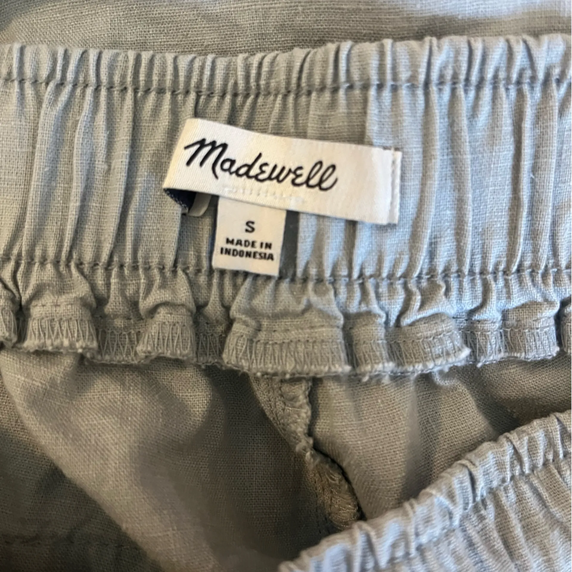 Madewell‎ Gray Hemp Cotton Blend Pull On Jogger Pants Size Small - Image 3