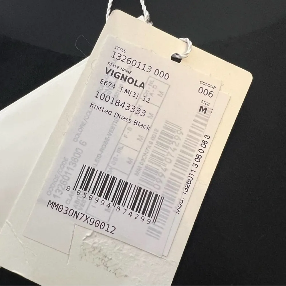 NWT MAX MARA Vignola Wool Cashmere Mini Dress black sz M - Image 4