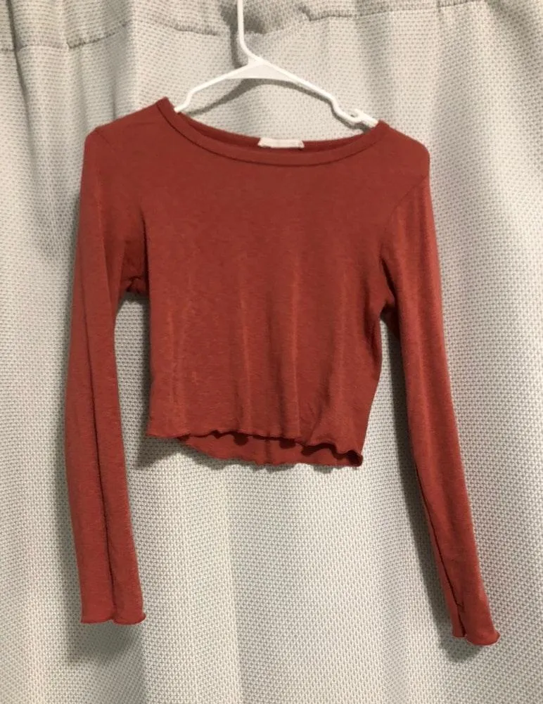 Orange Tight Crop Top Size M - Image 2