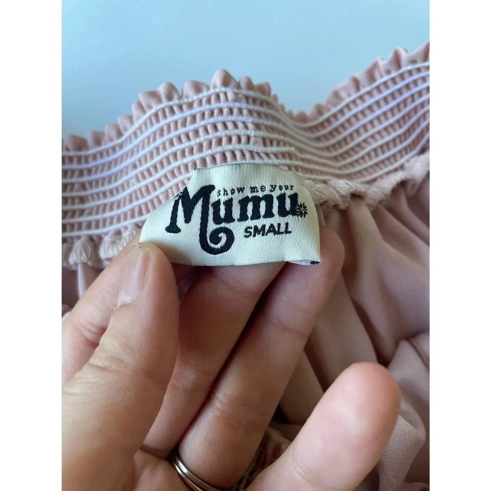 Show Me Your Mumu Hacienda Dress Dusty Blush Crisp Size Small - Image 4