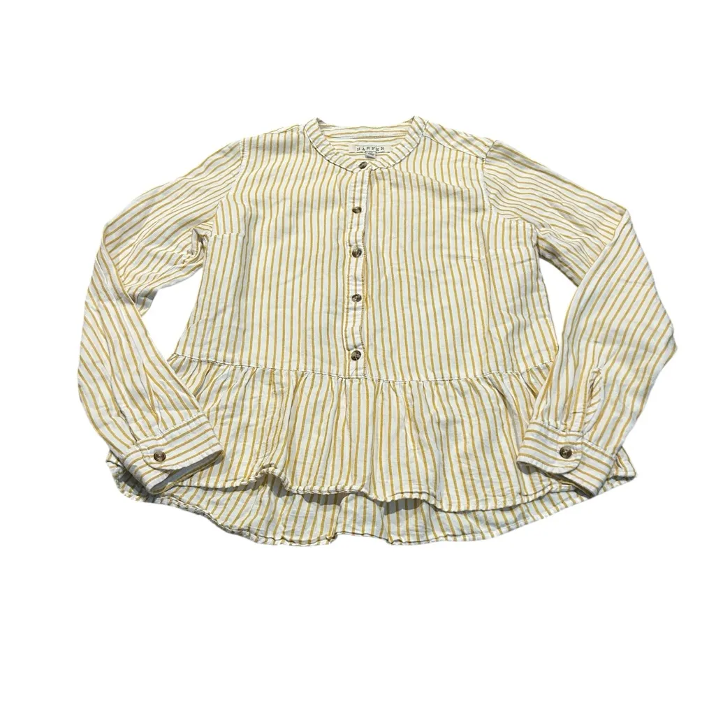 HARPER yellow and white striped top - Image 2