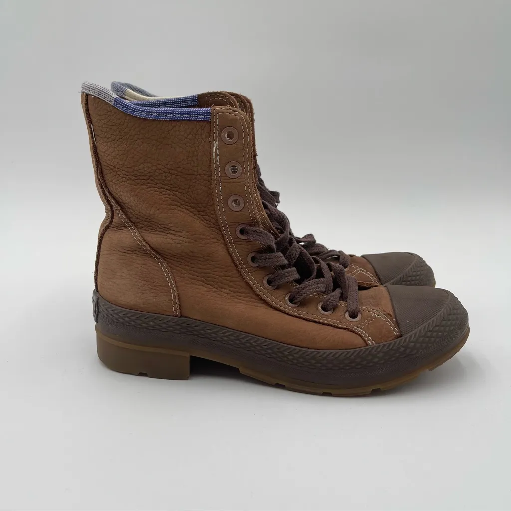 Converse Chuck Taylor All Star Outsider Leather Hi Top Sneakers Sz Women’s 7 Brown - Image 4