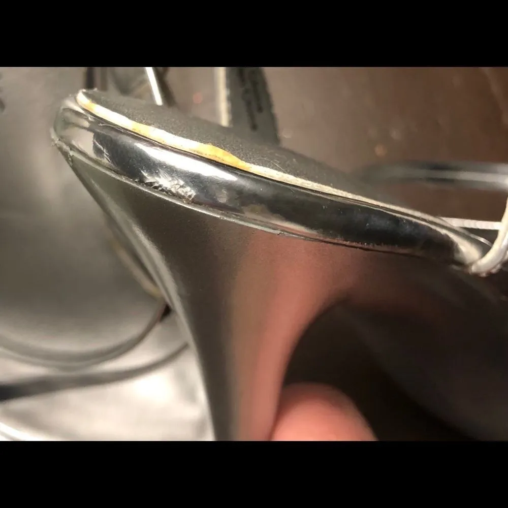 Call it spring silver strapped heels - Image 8