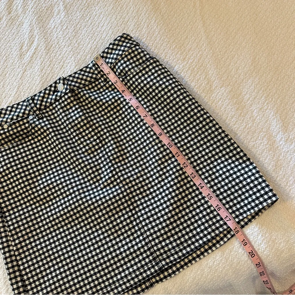 Talbots Denim Pencil Skirt Gingham Black and White 8 Petite NEW NWT - Image 8