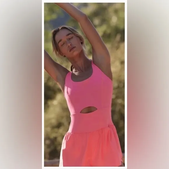 Free People Righteous Sleeveless Runsie | Flamingo Fizz | XL | NEW / NWT Pink - Image 6