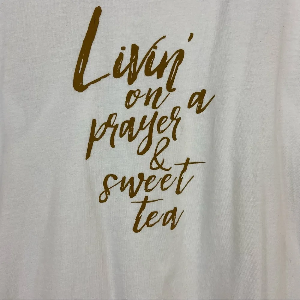 Livin’ On A Prayer & Sweet Tea Bella Canvas Tank Top Women’s Size Extra Large - Image 80