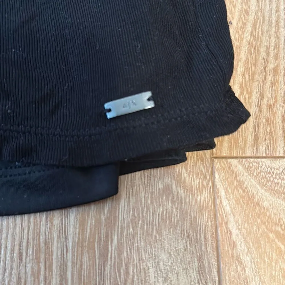 Armani exchange black blouse with silk like under tank top size large   Find a g - Image 7