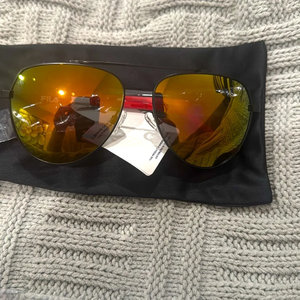 FILA Unisex Semi-Matte Black Sunglasses - Image 8