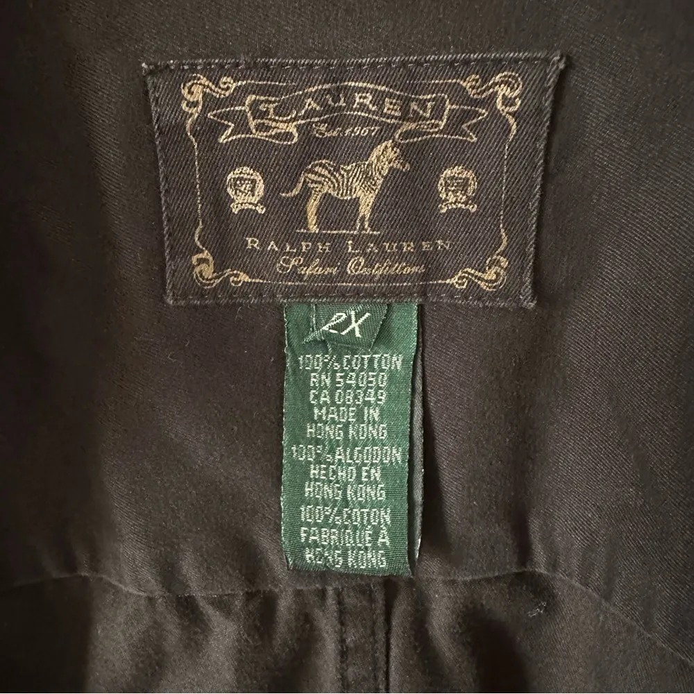 Ralph Lauren Safari Outfitters Black Snap Button Up Shirt Women's 2X Vintage - Image 13