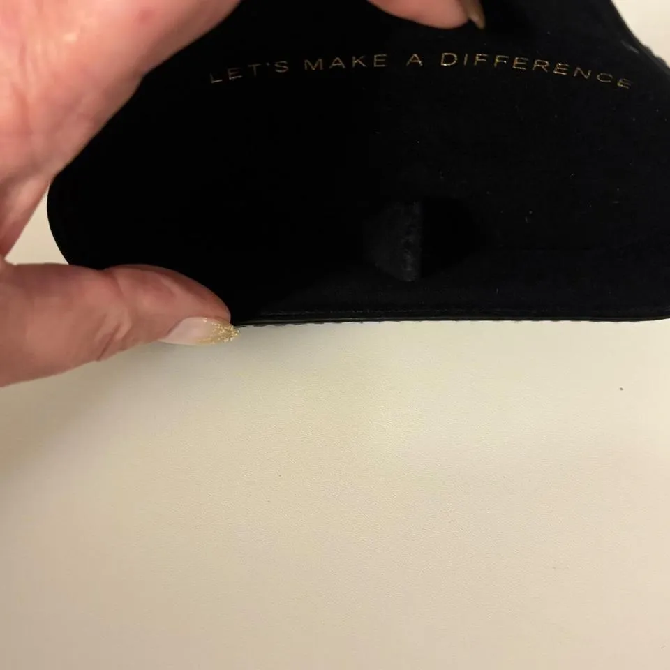 DIFF Black Faux Leather Sunglasses Case Foldable Snap Closure - Image 4