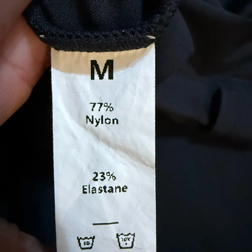 Halara Women’s Black Zip Front Skort Sports Dress with Tie Wrap & Open Back Sz M - Image 5