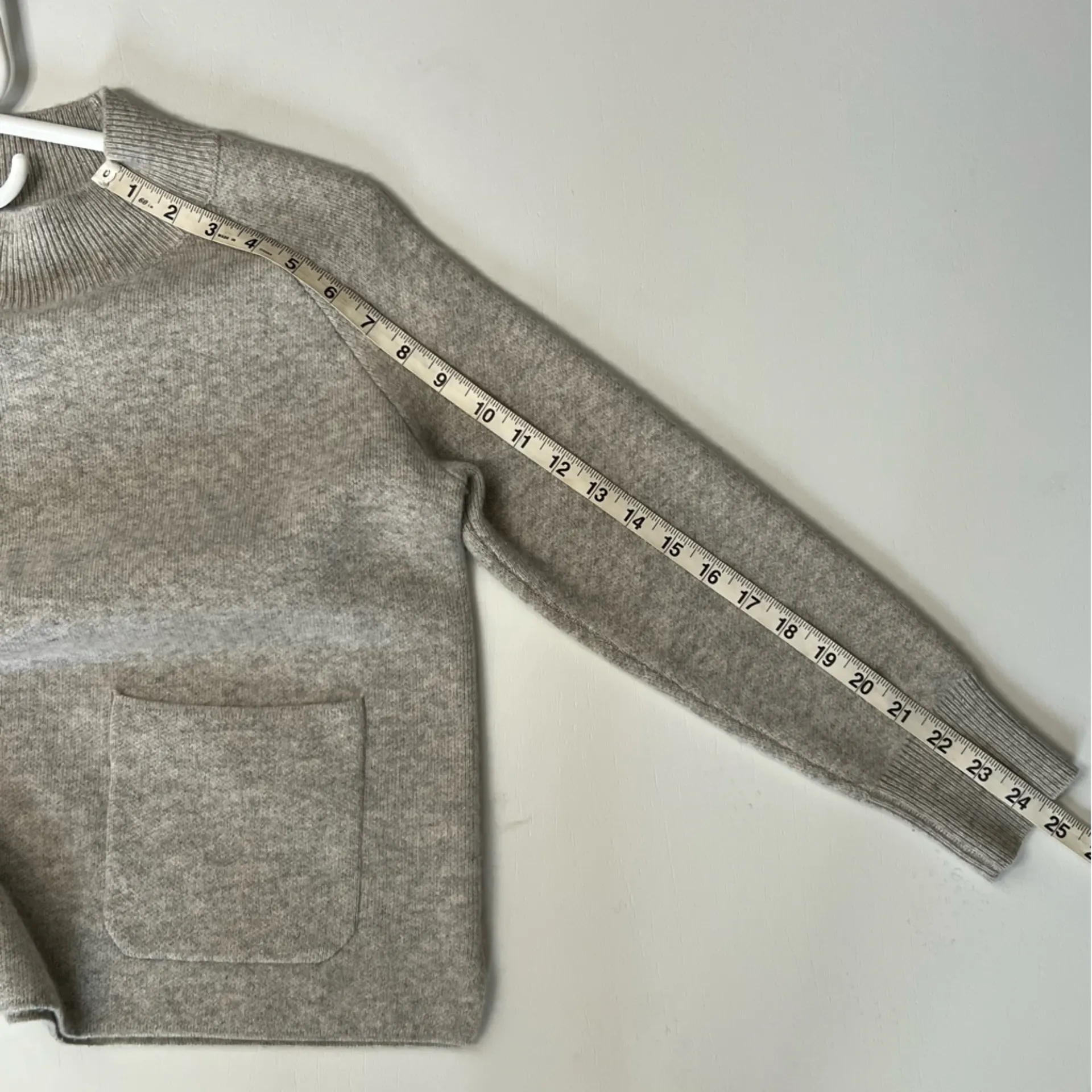 100% Pure Cashmere Cozy Gray Beige  Sweater - Image 15