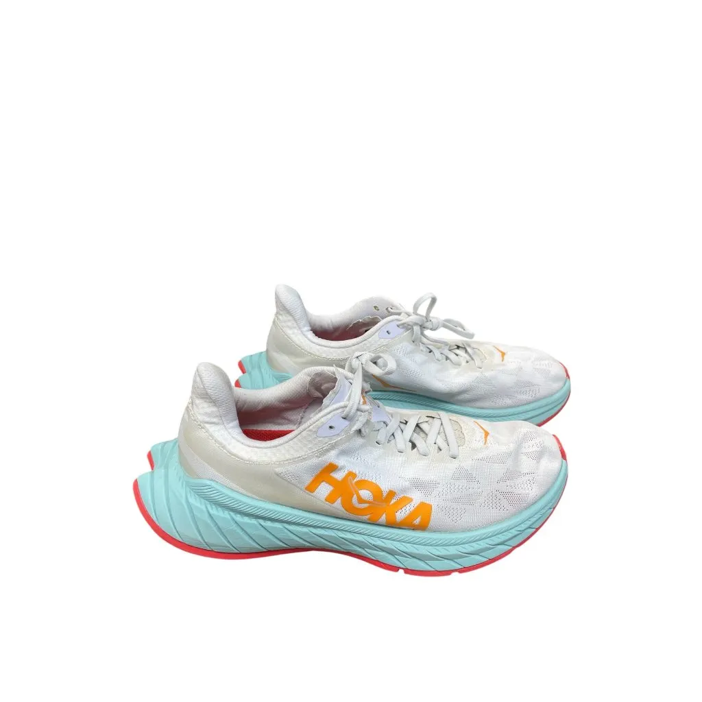 Hoka Womens Carbon X White green orange Running Sneakers Sz 8.5B SKU 9461 - Image 11