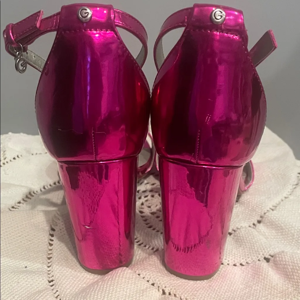 G by Guess Shiny Pink Heels - Image 4