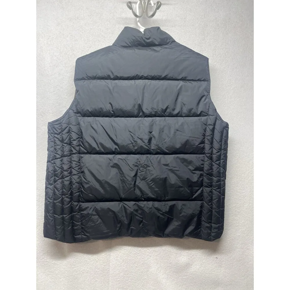 Old Navy Vest Women's XL Brown Reversible Puffer Down Waterfowl Hiking Y2k 90s - Image 4