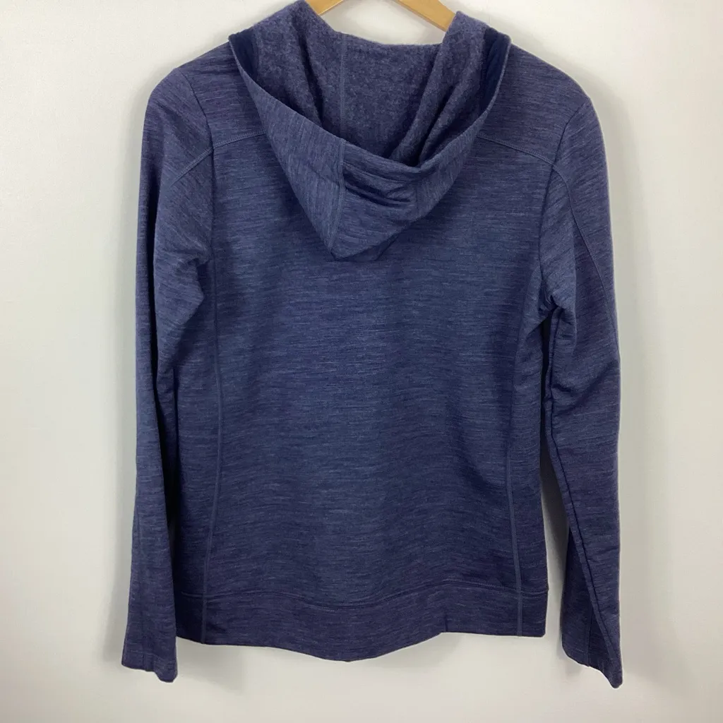 Icebreaker Heathered Zip Up Hoodie Jacket Size Medium Blue - Image 4