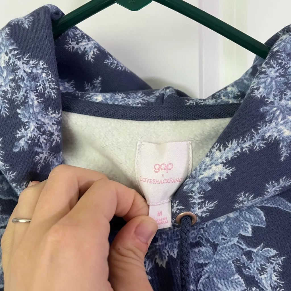 Gap × LoveShackFancy Floral Logo Hoodie- Unisex Medium - Image 5