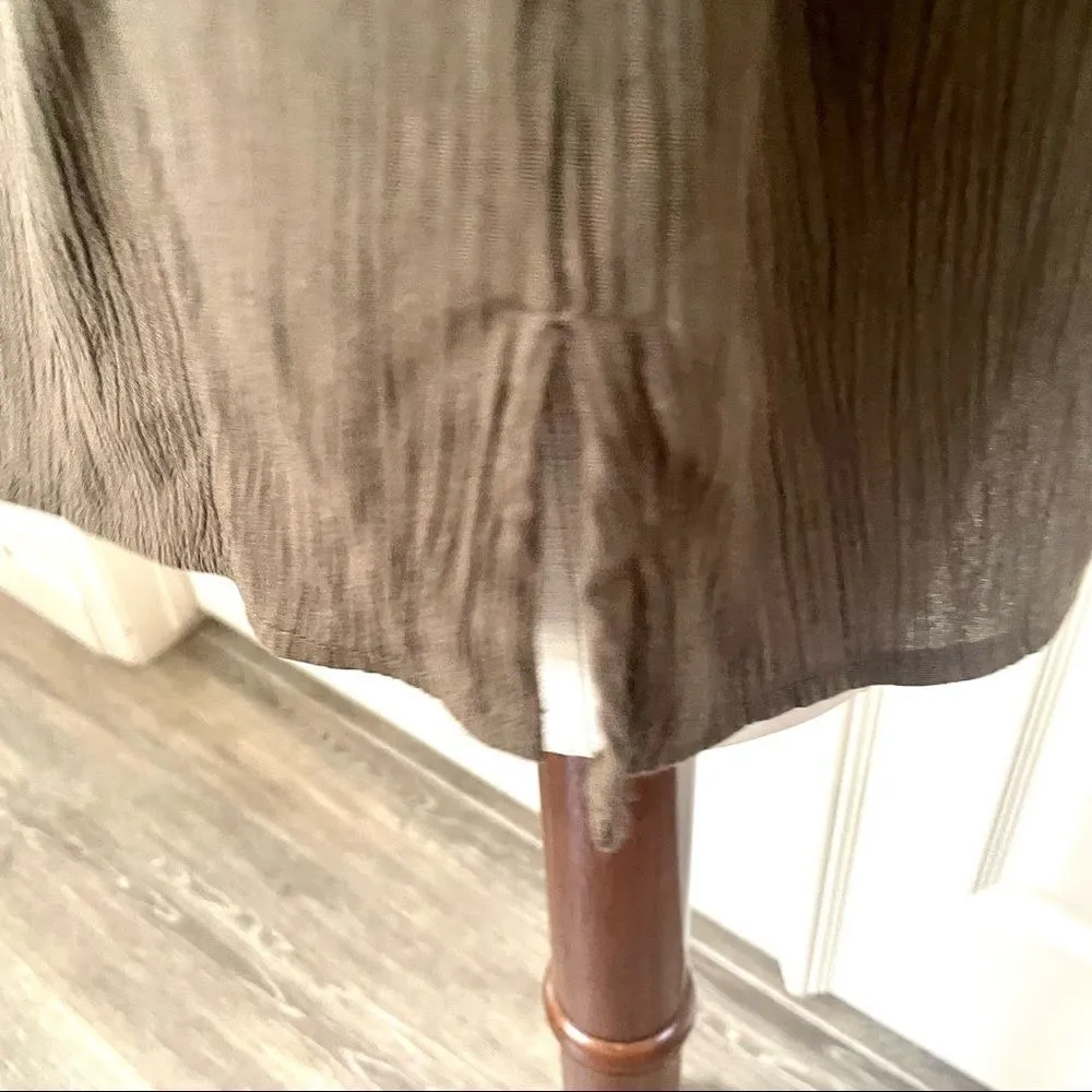 Sag Harbor brown long sleeved button down top Size M - Image 10