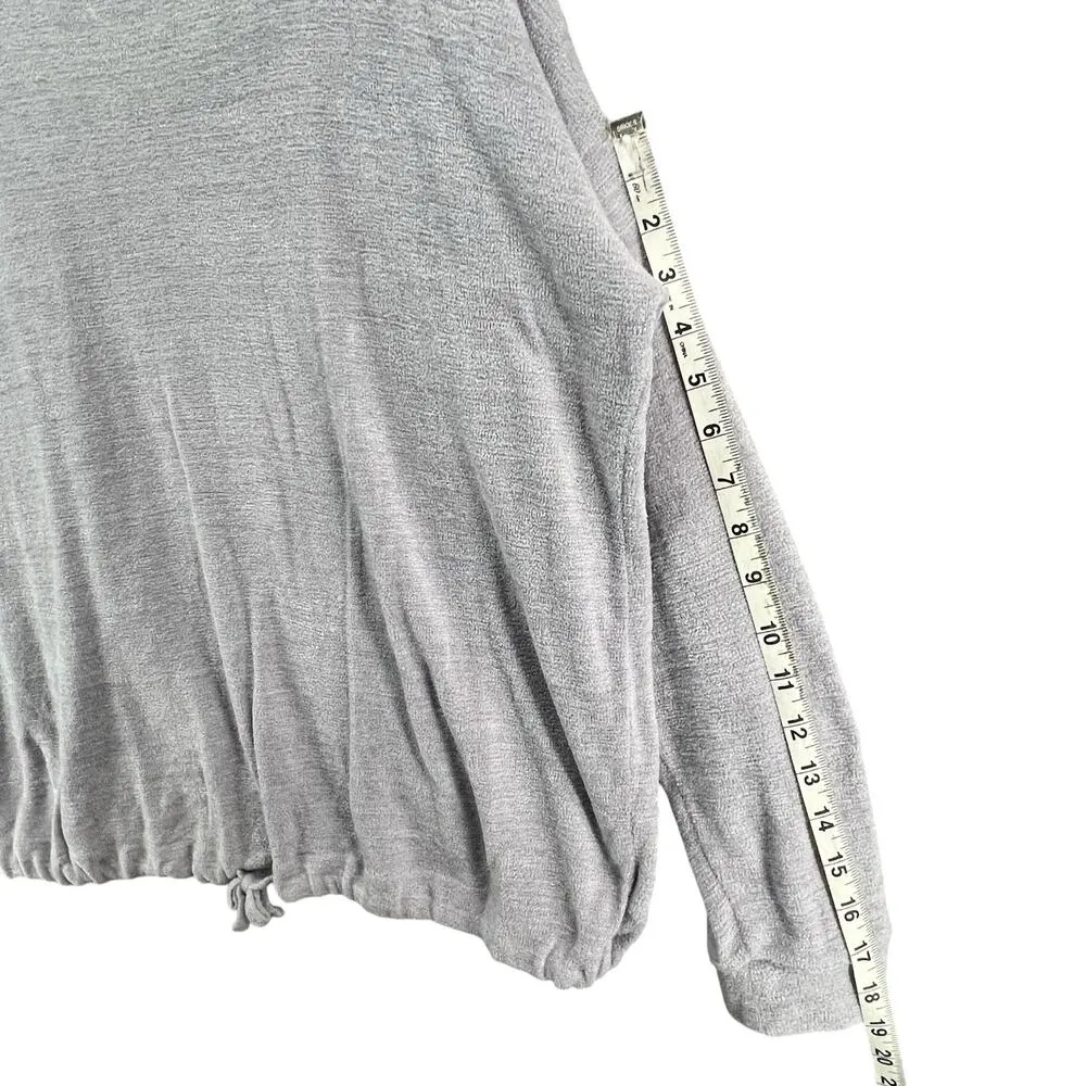 Three Dots Sweater Womens XL Light Purple Pullover Drawstring Waist Soft Cozy - Image 10