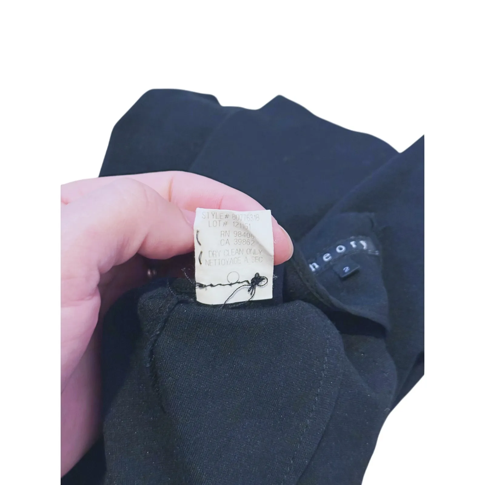 Theory Minimalist Pencil Skirt Size 2 Black Tailored Academia Workwear Classic - Image 7