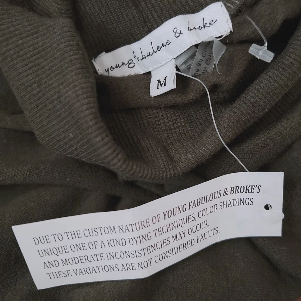 YFB Turtleneck Sweatshirt Dress Cotton Blend Mini Army Green Size M NWT$198.00 - Image 7