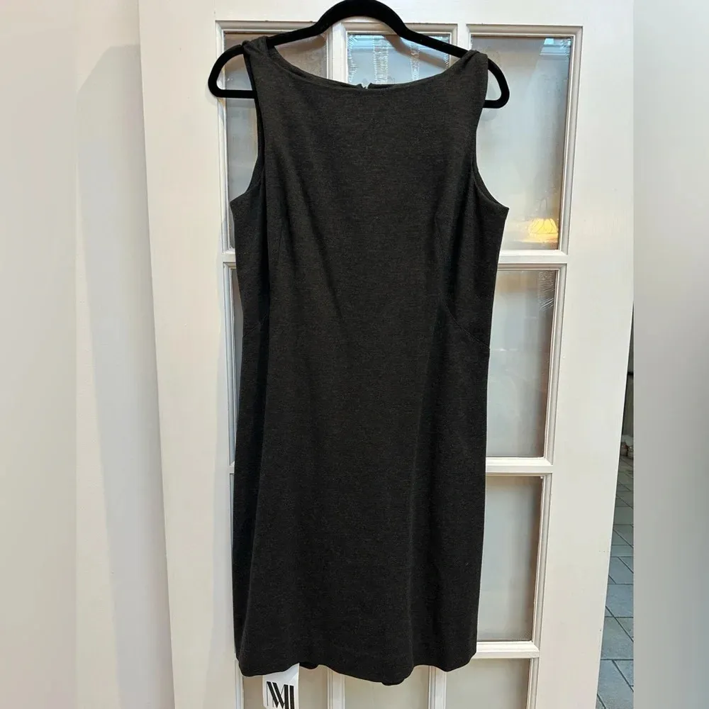 M.M.LaFleur The Lydia Dress Textured Ponte Cinder Grey Knee Length Size 16 NWT - Image 10