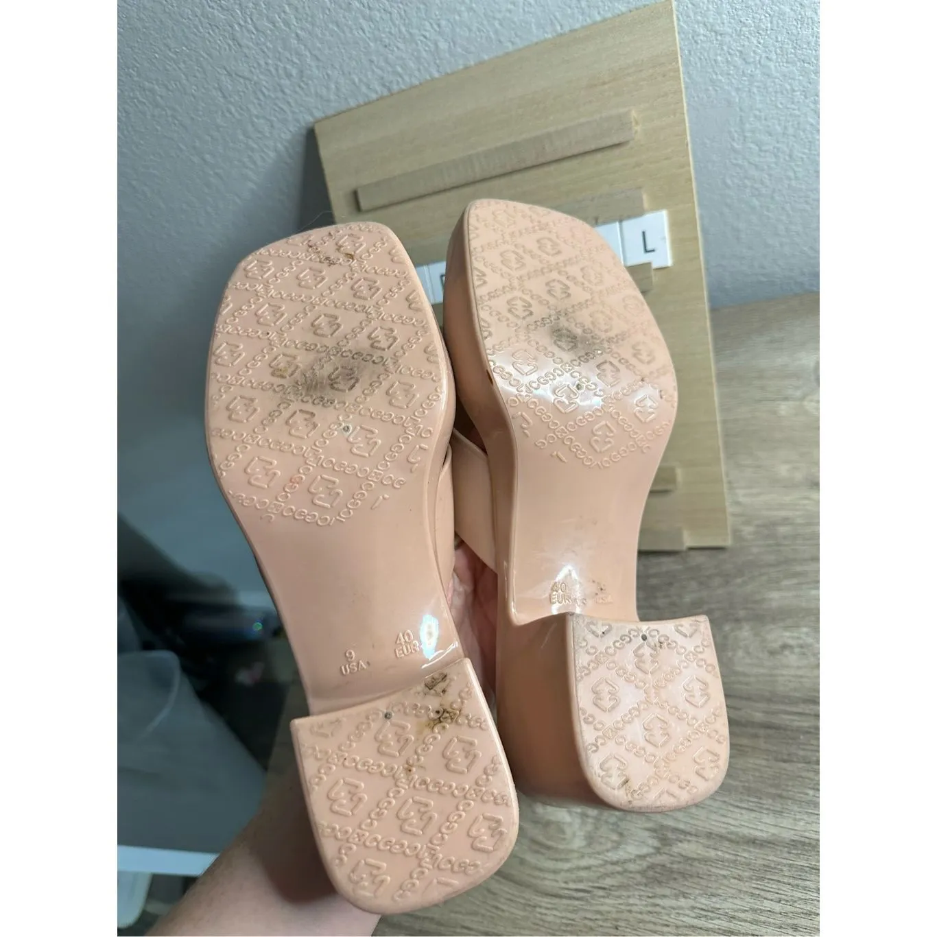 Jeffrey Campbell Bubblegum Tan Women’s Platform Sandals Size 9 - Image 4