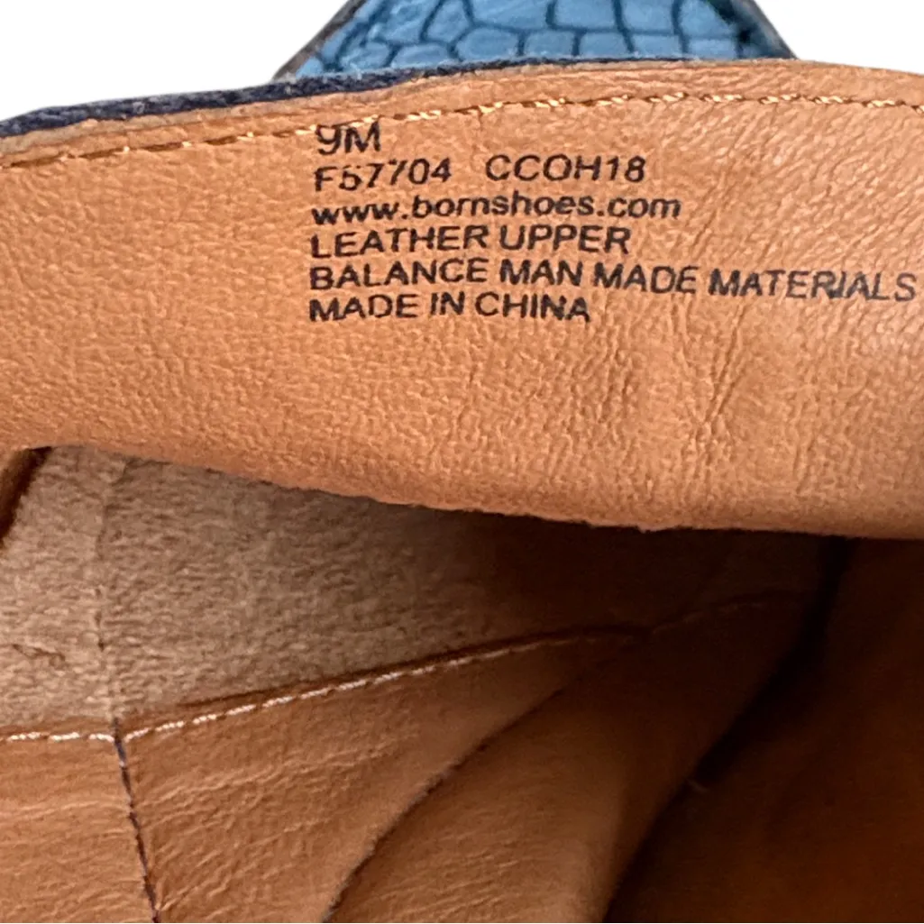 Like New Born Leather Capricorn Mules Blue Size 9 - Image 6