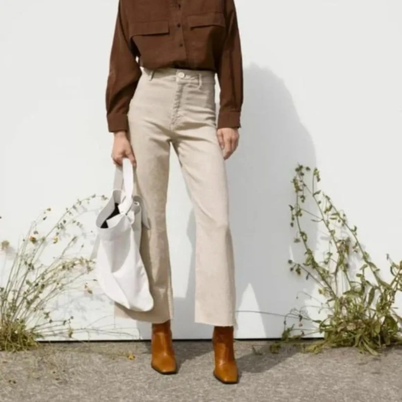 Zara Marine Straight Jeans in Stone Grey Size 2 - Image 11