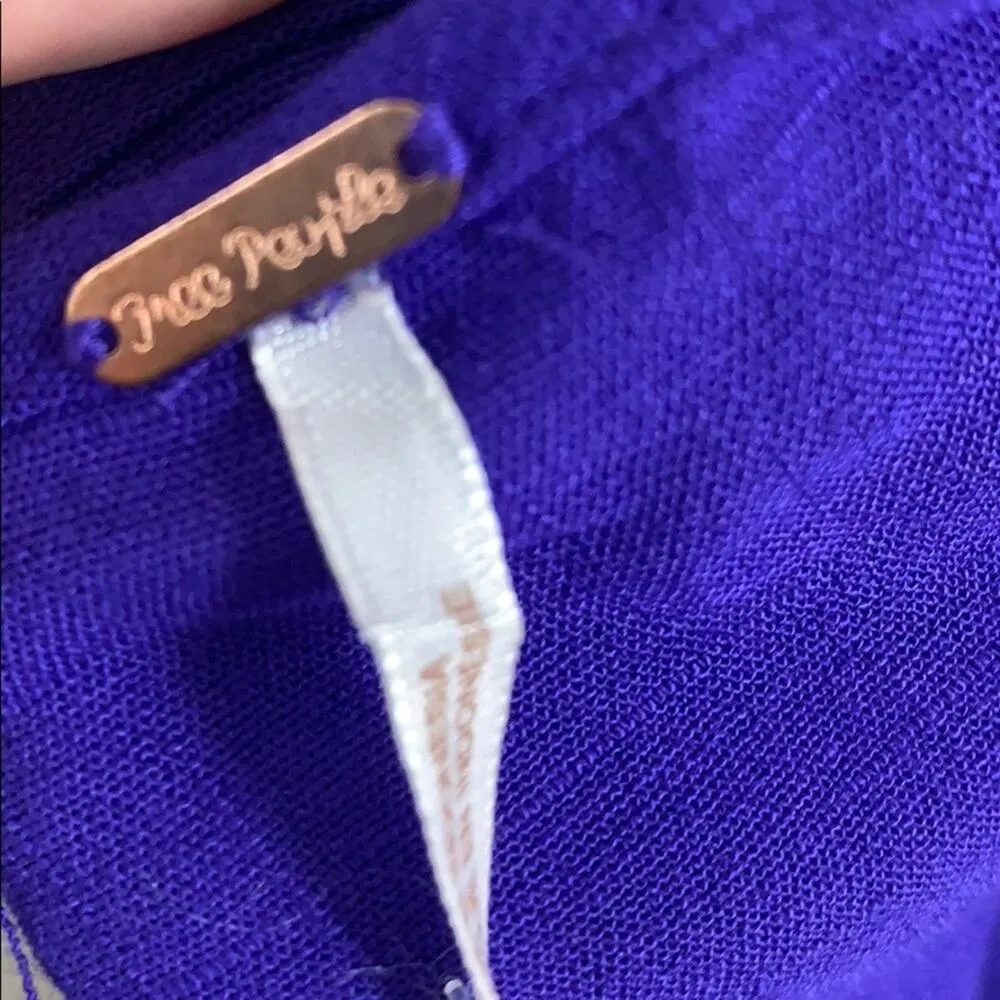 Free People Clear Skies Purple Cold Shoulders Tunic Dress - Image 3