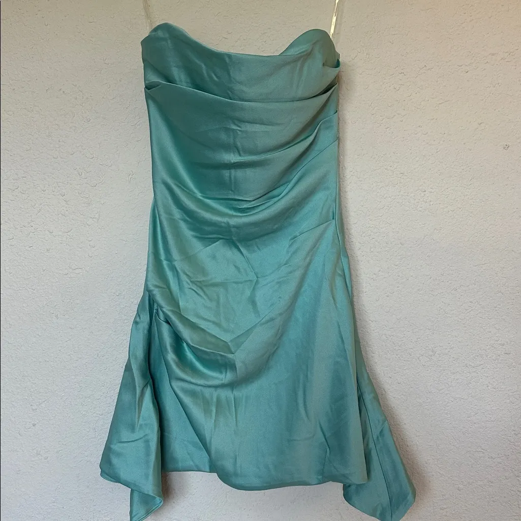 HOUSE OF CB 'Jasmine' Jade Draped Strapless Corset Dress NWOT size XS - Image 4