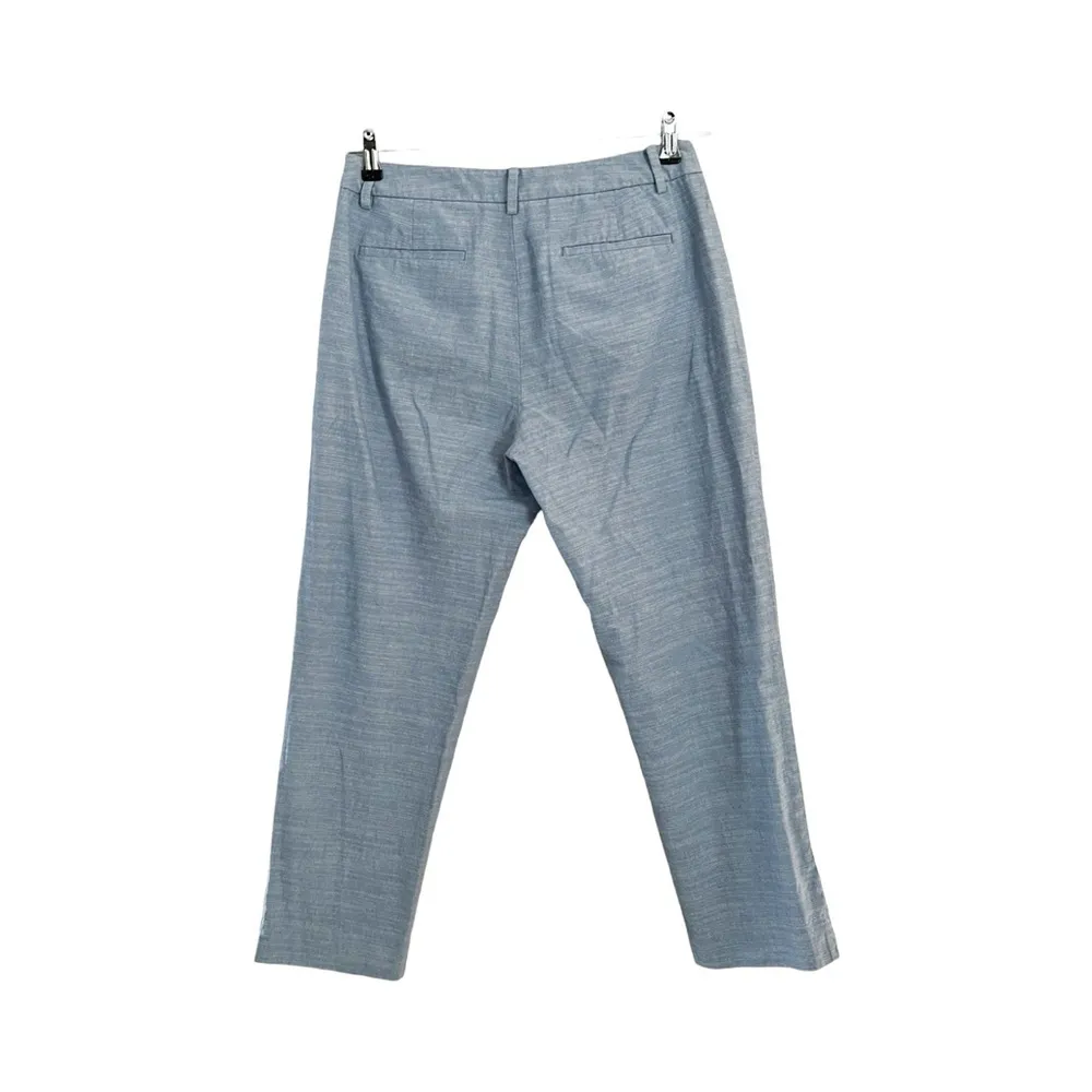 TALBOTS Relaxed Chino Ankle Cotton Summer Pants Light Blue Sz 8 - Image 4