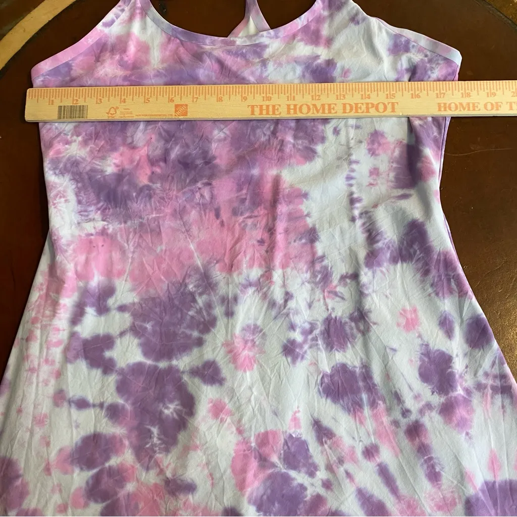 Outdoor Voices Maypop Tie Dye Exercise Dress‎ Size Large Built in Shorts Tennis - Image 7
