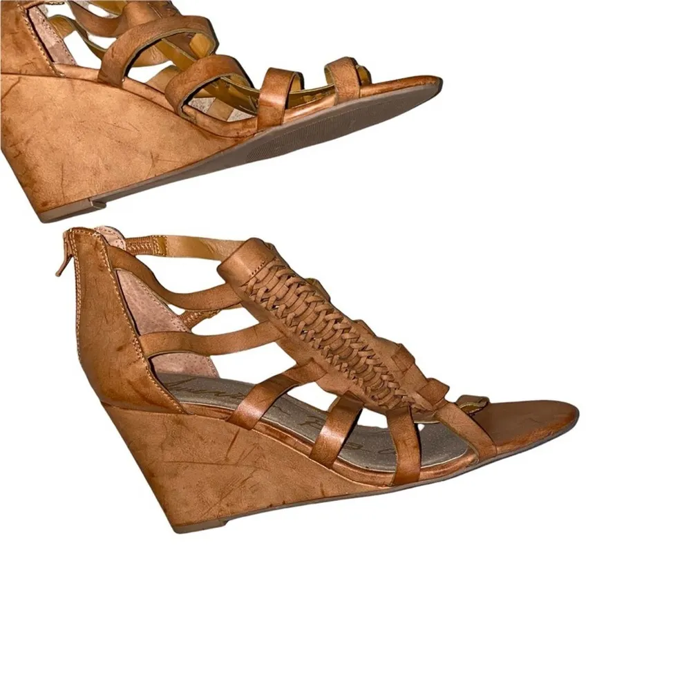American Rag AR AAmelia Wedge back zip heel camel caramel brown size 11 - Image 71