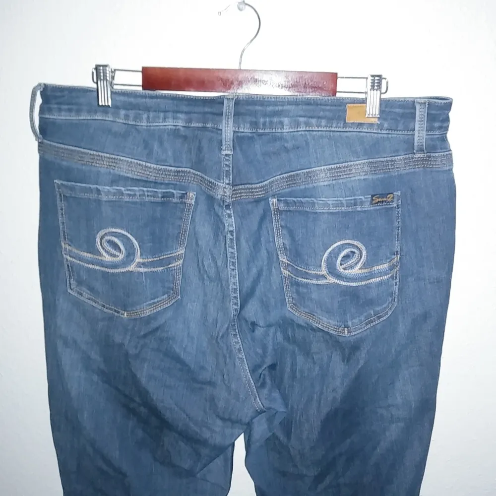 Seven7 Tummyless Slim Straight 16 40x30 Dark Wash Jeans Plus - Image 11