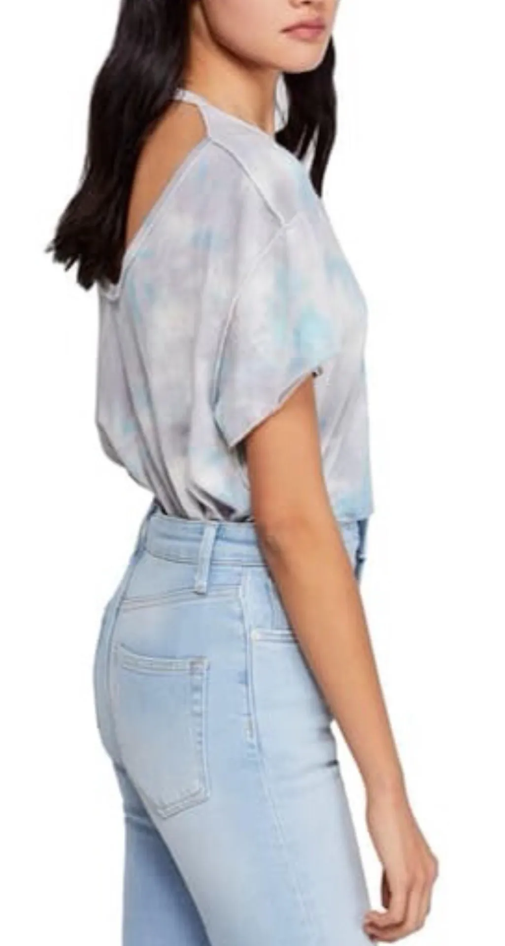 All Mine Tie Dye Tee Shirt V-Neck Women's Size Small NWT New - Image 2