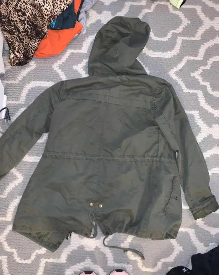 Green Army Jacket Size M - Image 3