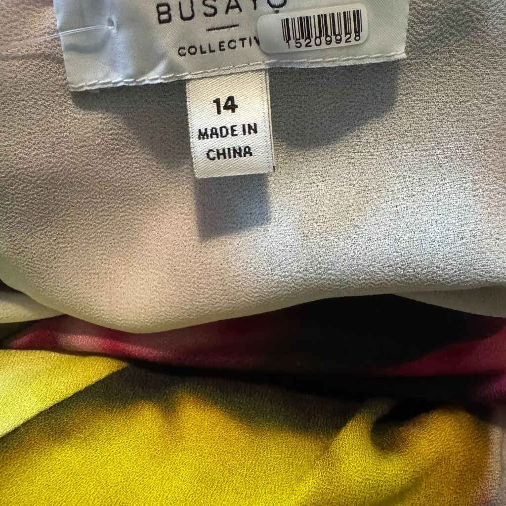 Busayo Halter Maxi Dress Tie Dye‎ Print Sleeveless Party Dress 14 Black - Image 3