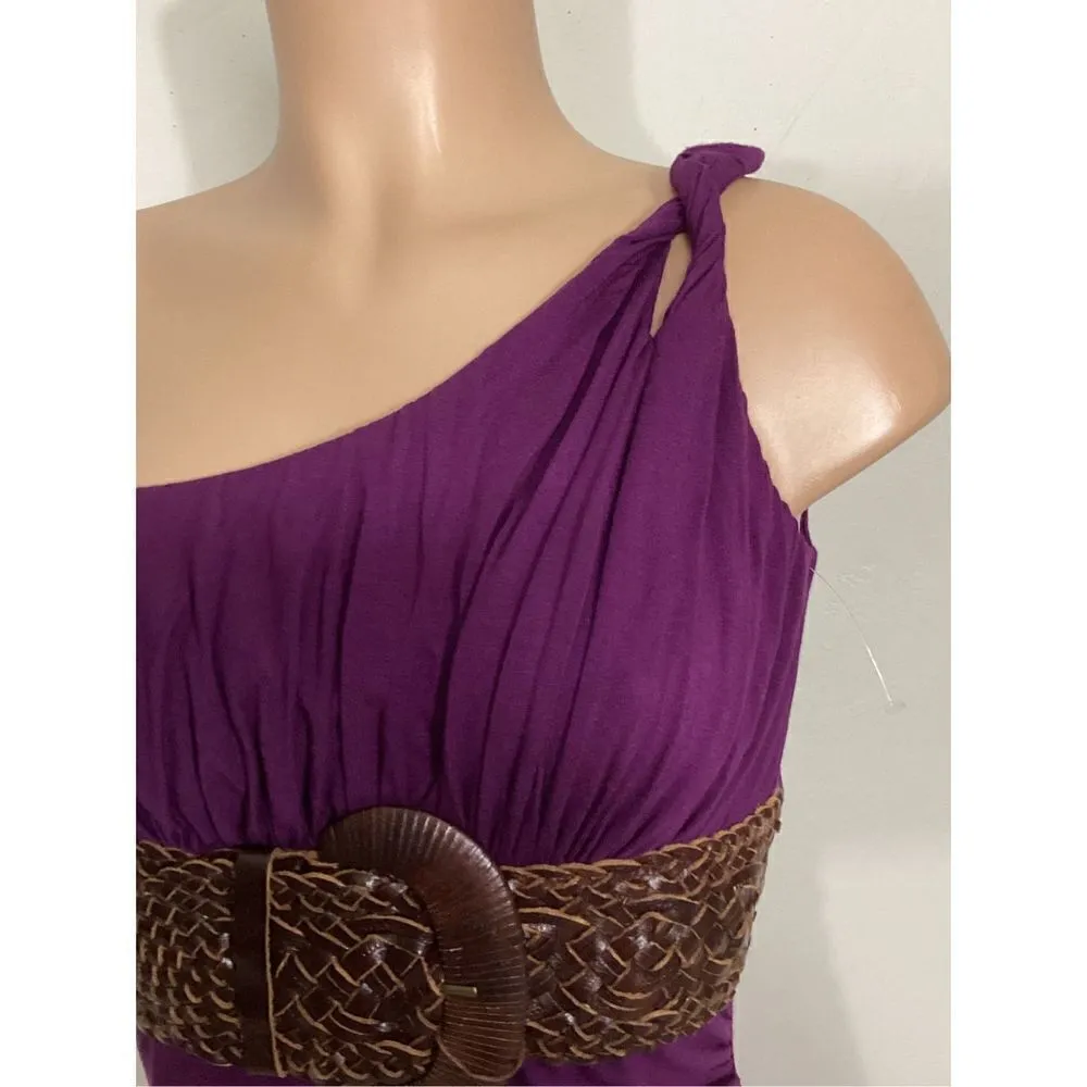 New. SKY purple Grecian style dress with leather. Medium - Image 8