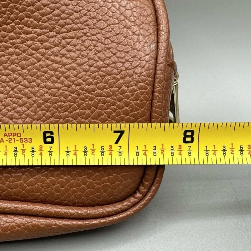 Steve Madden Belt Bag Fanny Pack Brown Cognac Faux Leather Clutch size M - Image 2