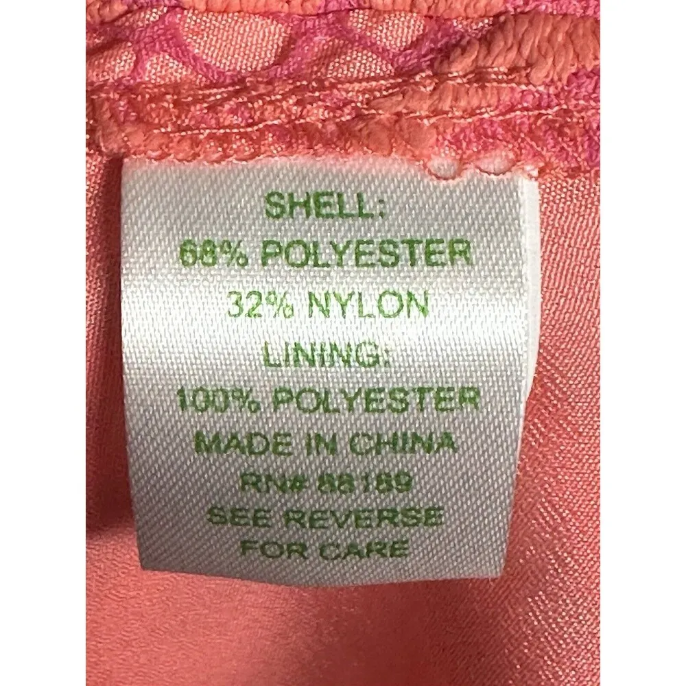 Rosaline Dress Size 4 Lace Lined  Cap Sleeve Pink And Orange - Image 6