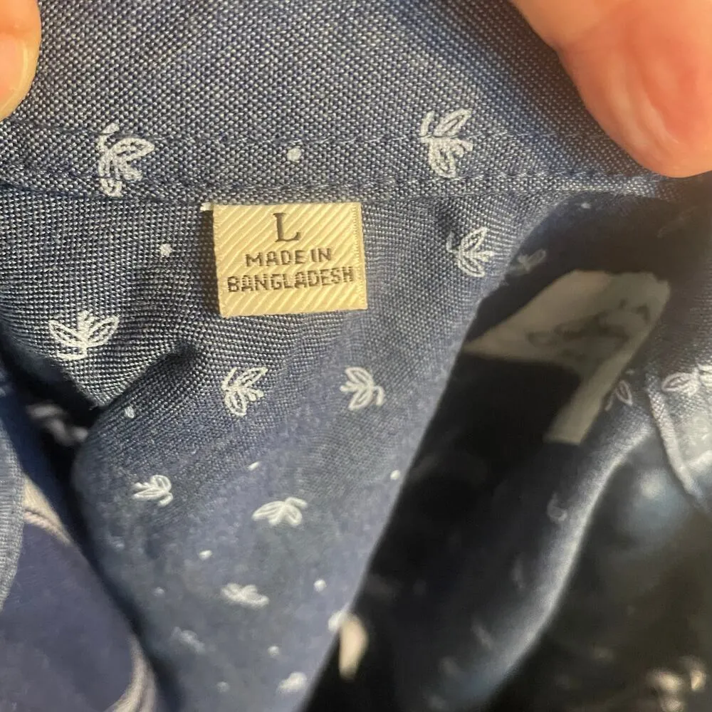 Jachs Girlfriend Ladies L shirt Womens Cozy Flannel snap up blue plaid size Lg - Image 7