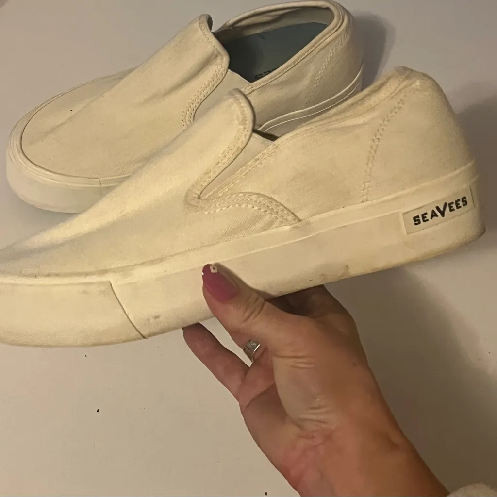 SeaVees Women's Cream Slip-On Shoes - Image 3