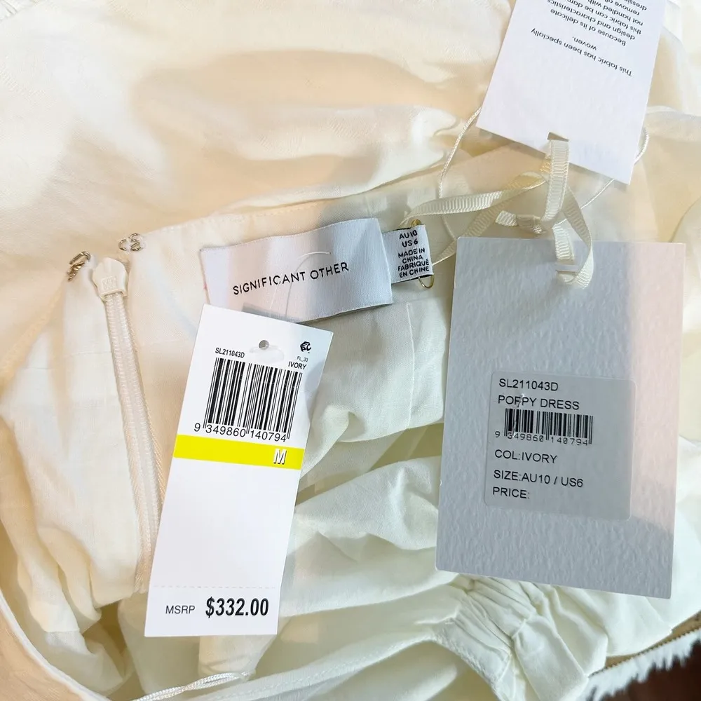 Significant Other Poppy Cut Out Maxi Dress Size US 6 Ivory - Image 5