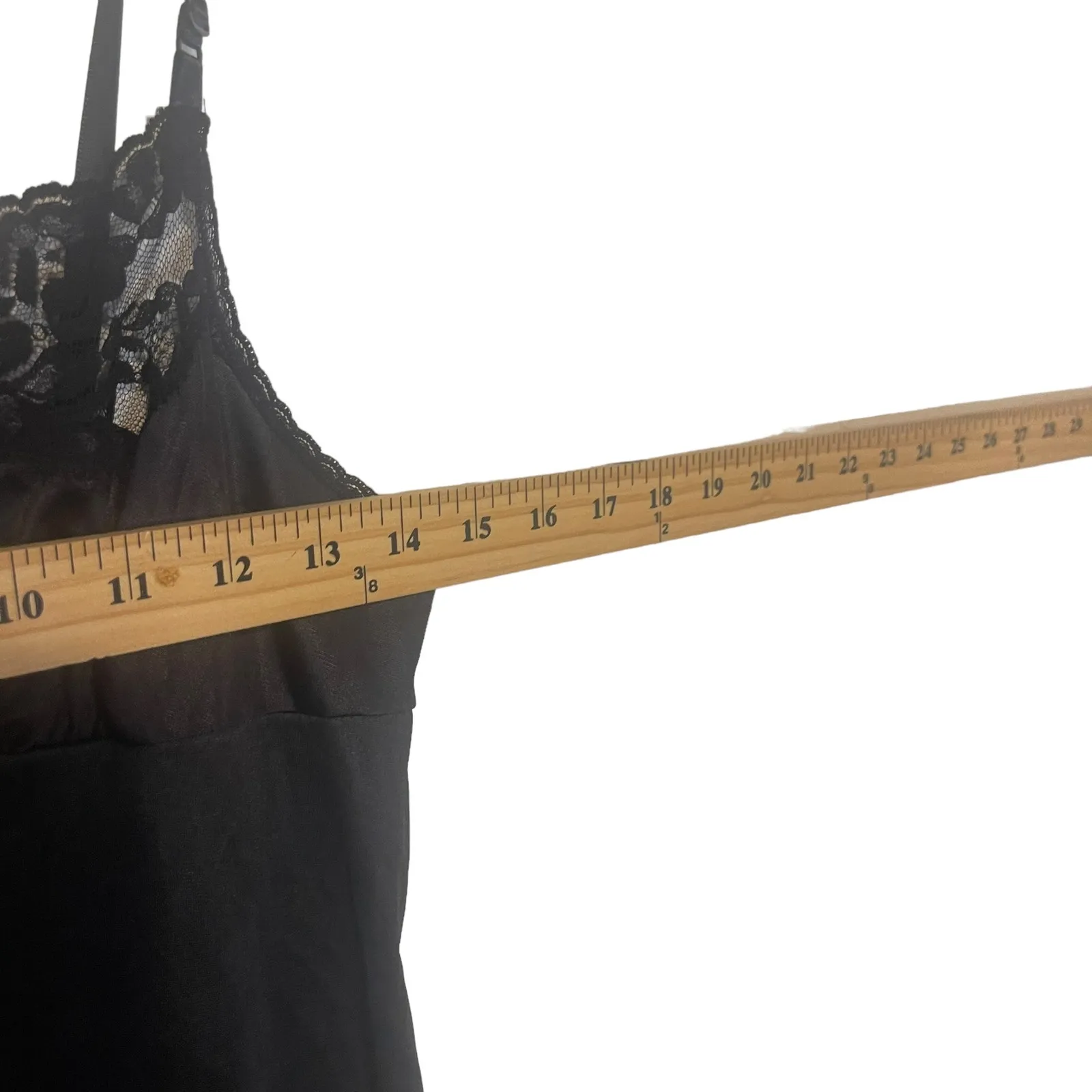 Vassarette Vintage 90s Women's Size 36 Small Black Lace Slip Dress - Image 7